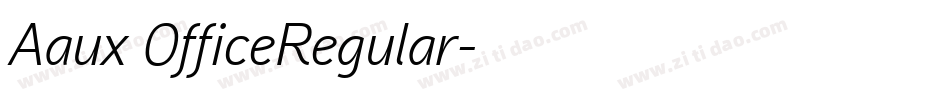 Aaux OfficeRegular字体转换